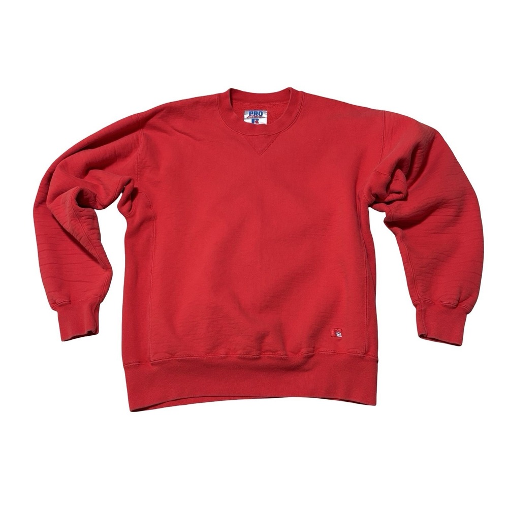 Vintage 90s Russell Athletic Men's Heavyweight Sweater Red Sz M 22 x 26 *Flawed*
